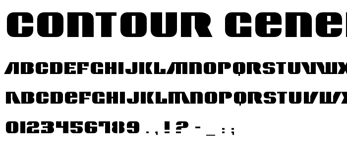 Contour Generator font